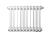 Радиатор трубчатый Zehnder Charleston Retrofit 2056, 14 сек.1/2 бок.подк. RAL9016 (кроншт.в компл)